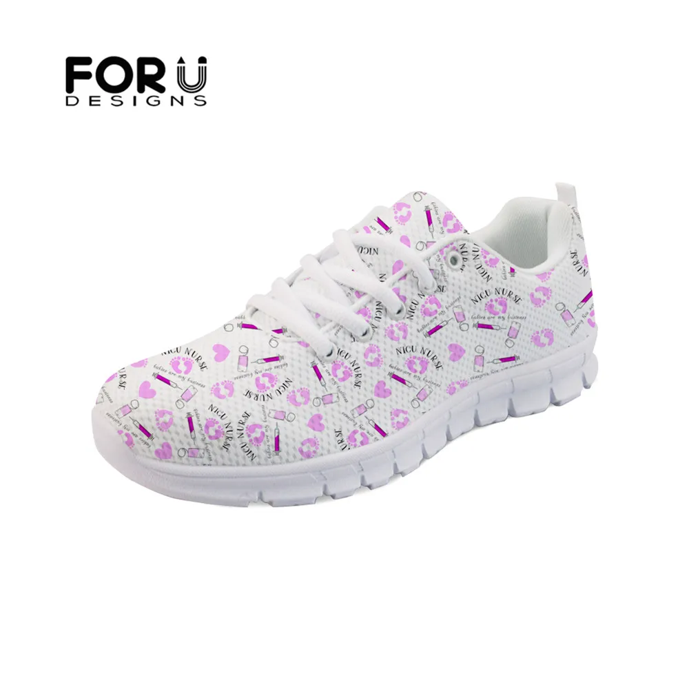 

FORUDESIGNS 2019 Flats Shoes Women Sneakers 3D Nurse Summer Fashion Ladies Comfortable Mesh Casual Shoes Woman Nursing Zapatos