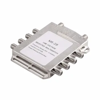 

Portable 2x8 JS-MS28 Satellite Signal Multiswitch 950-2150MHz LNB Voltage Selected Switch Low Loss LNB Receiver Multiswitch
