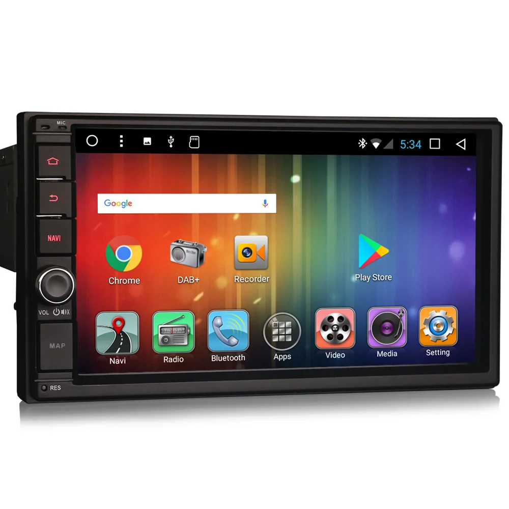 Android 7.1 Double 2 din Car Radio Bluetooth USB SD Player GPS Sat Nav
