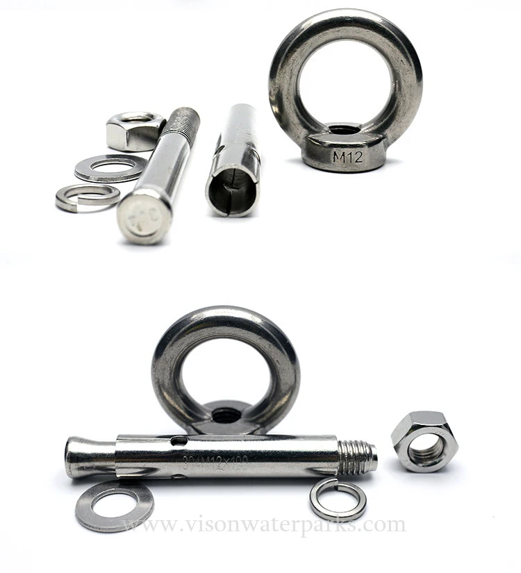 Water park pool 304 stainless steel equipment Lane line hook retainer embedded parts Directly fixed (2)