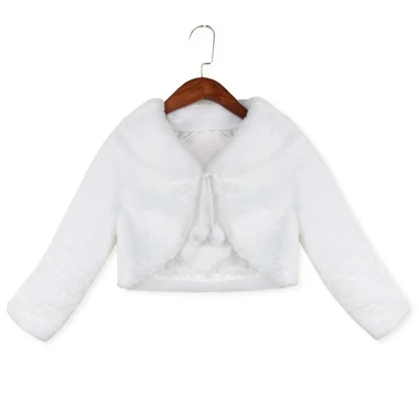 Iiniim/теплая зимняя одежда для девочек пальто с длинными рукавами из искусственного меха Детское пальто Верхняя одежда на день рождения для свадьбы официальные пиджаки - Цвет: Ivory