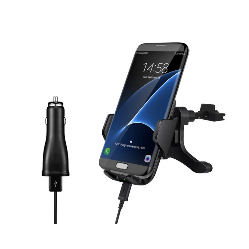 

Universal Car Qi Wireless Charger Holder Mount For iPhone Samsung Galaxy Protect Auto Phone Bracket Mobile Phone bracket Clip
