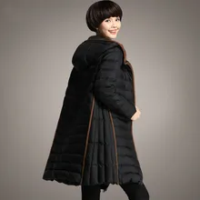 Зимняя женская парка, размер M~ 3XL, Лоскутная, с капюшоном, средней длины, пуховики на утином пуху, толстая женская верхняя одежда, пальто размера плюс, высокое качество