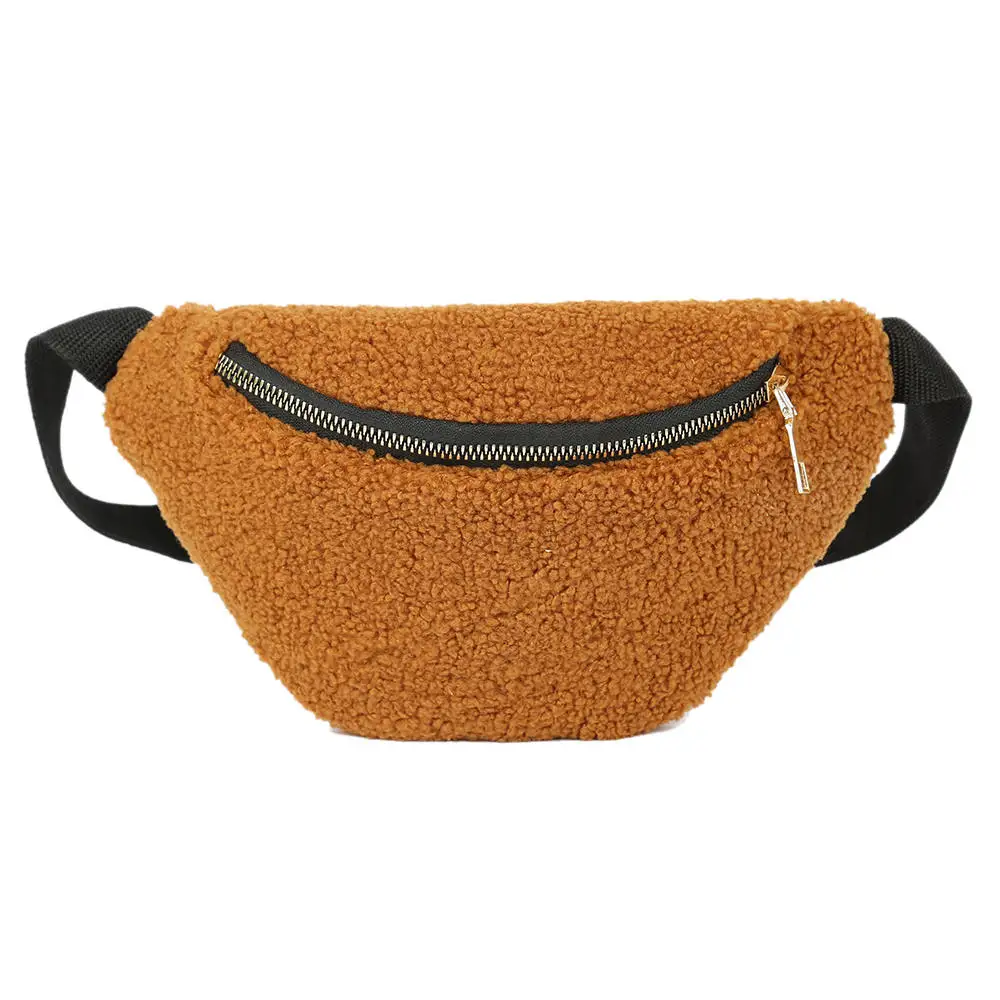 

Fashion Korean Lamb Plush Waist Pack Chest Bag Women Crossbody Waist Bag