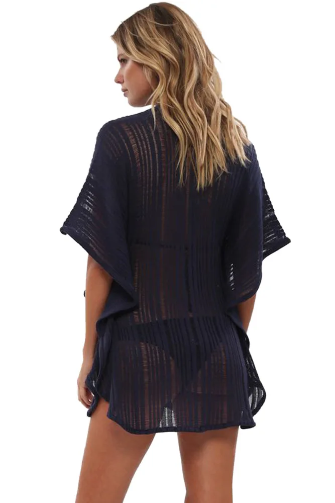 navy blue beach cover up