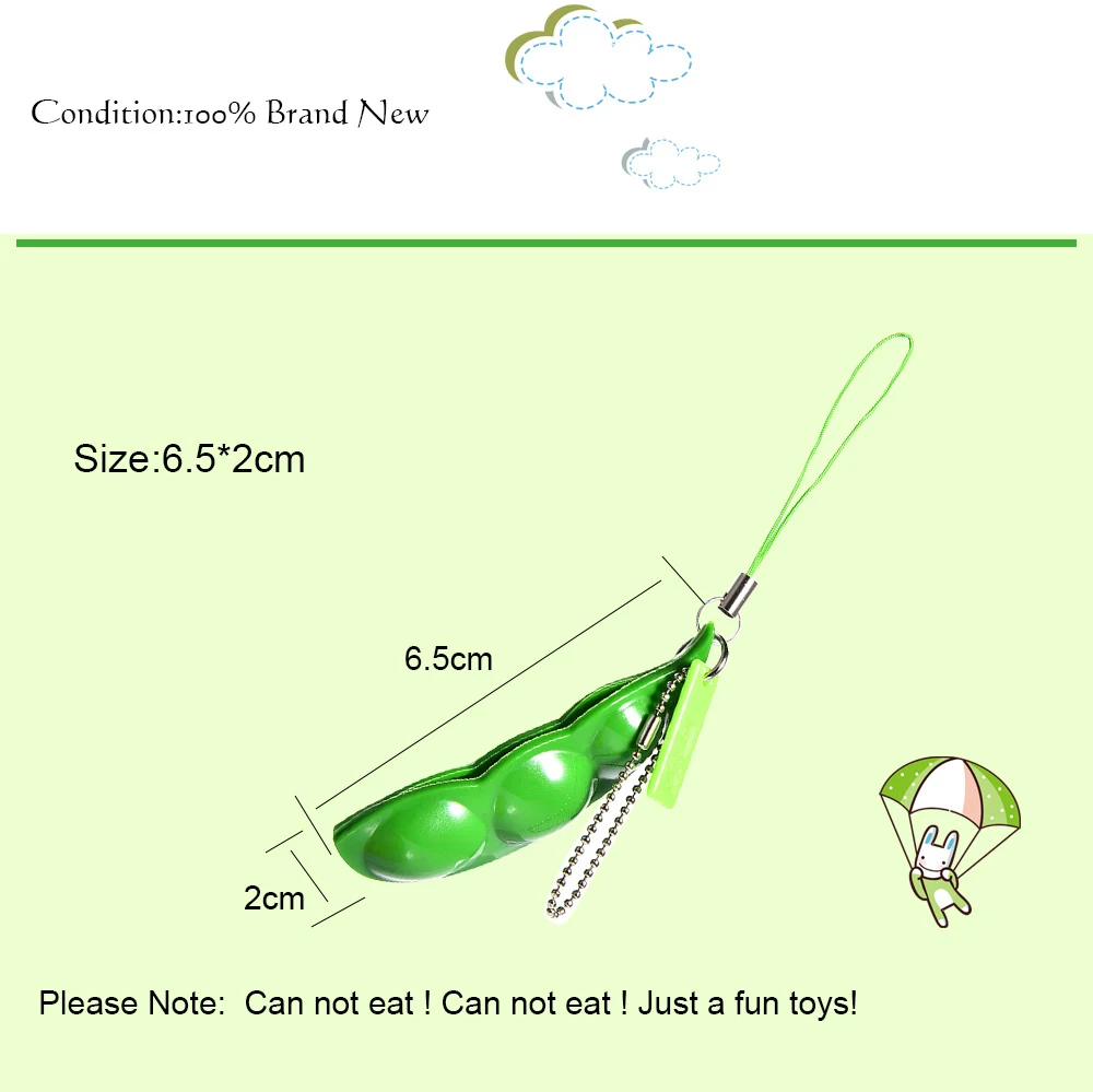 Зеленый антистресс Новинка кляп игрушки развлечения забавные мягкие бобы сжимаются забавные гаджеты снятие стресса игрушки подвески детские подарки