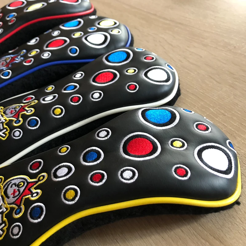 2018 جديد بو الجلود غطاء رأس نادي غولف (1 # سائق/غطاء من الخشب 3 # ، 5 # و مضرب HEADCOVERS 4 قطعة/المجموعة شحن مجاني