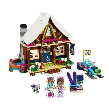 

Bela New 408Pcs Friend 10731 Snow Resort Chalet Model Building Blocks Girls education toys for kids gifts Compatible With Toys