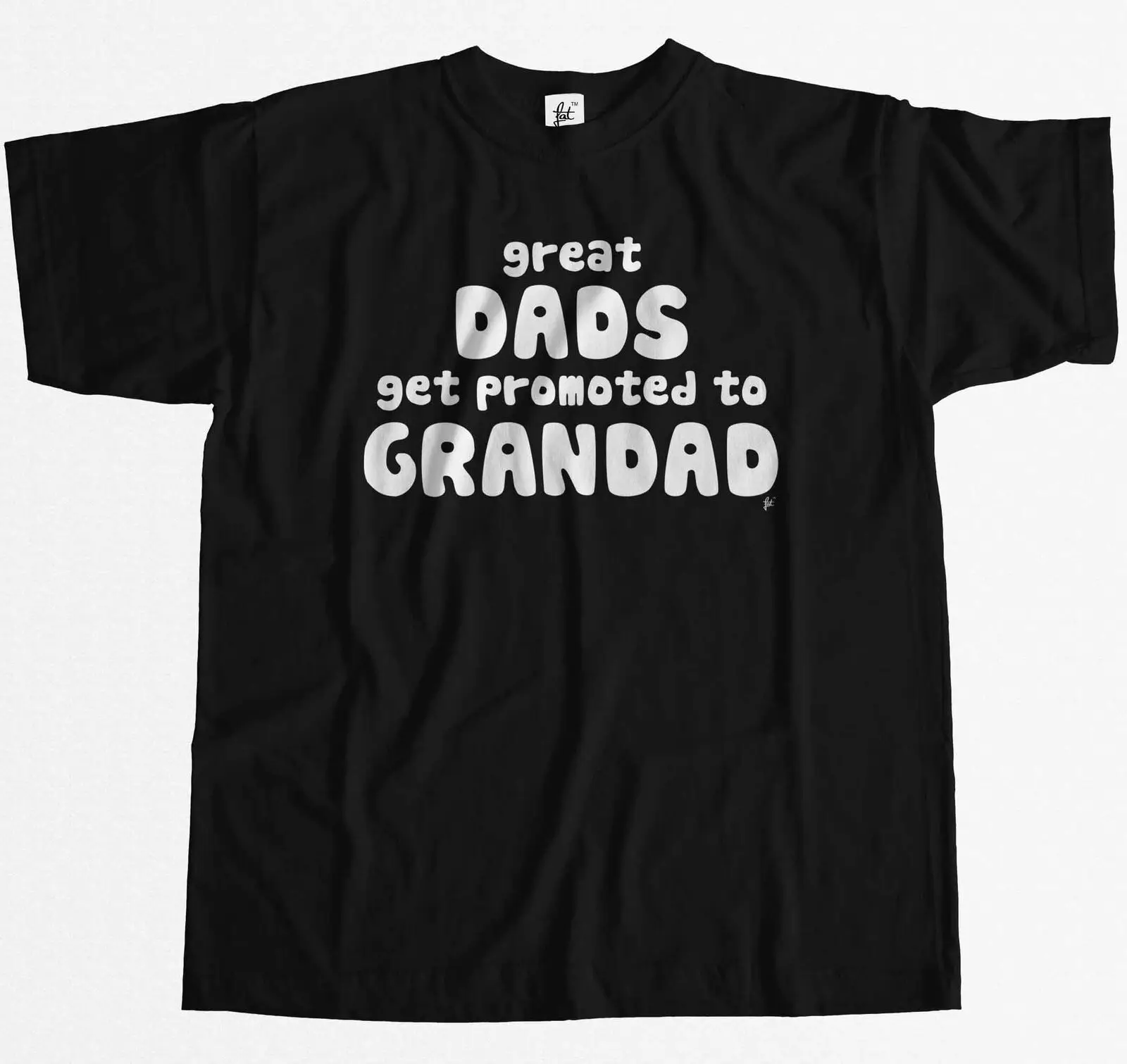 Большие папы получить продвижение к Grandad Мужская хлопковая футболка дешевые