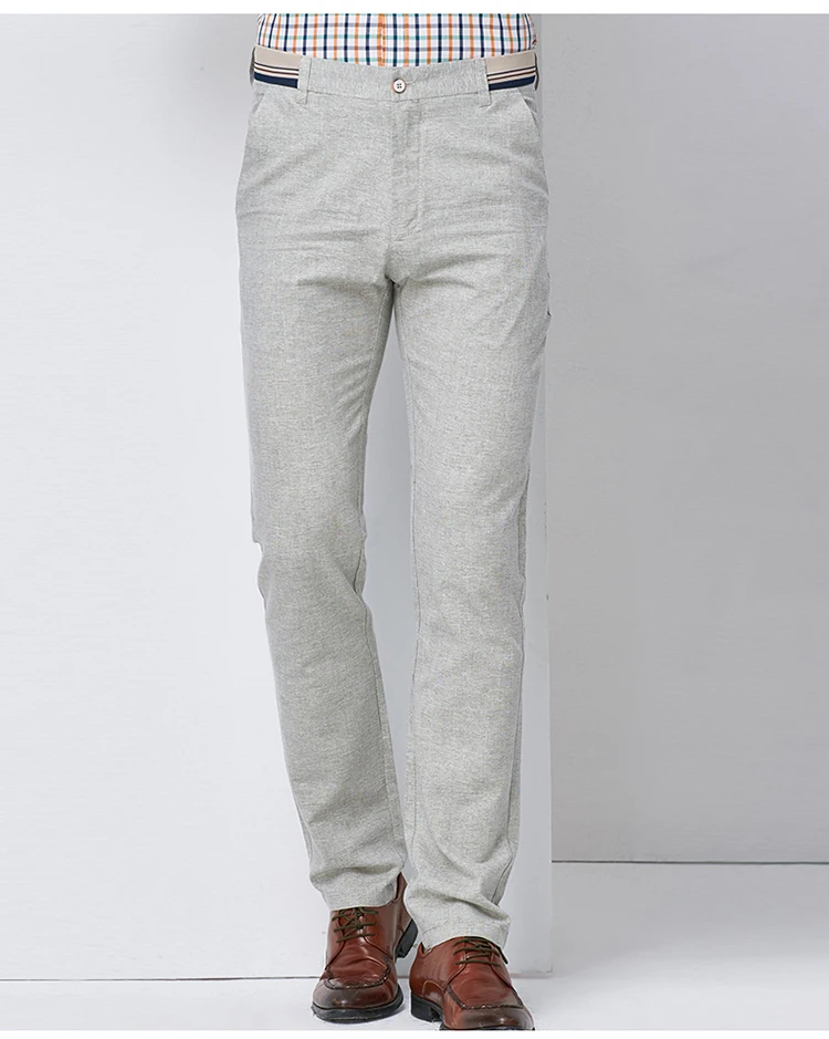 HCXY, высококачественные мужские льняные брюки, мужские деловые повседневные летние тонкие брюки, брендовая мужская одежда, мужские брюки, размер 29-40