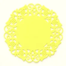 

BPOrange Lace Flower Hollow Doilies Silicone Coaster Coffee Table Cup Mats Pad Placemat Kitchen Accessories Cooking Tools FK-CZD