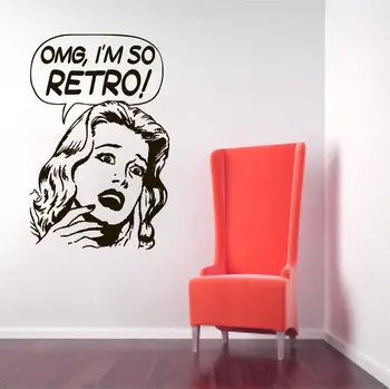 

Wall Decals Quote Omg I`m So Retro Decal Vinyl Sticker Home Decor Bedroom