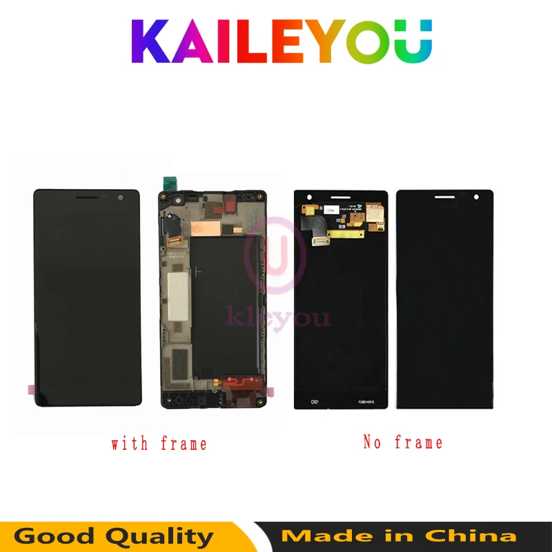 

For Nokia Lumia 730 735 LCD Digitizer Display Screen Touch with Frame Panel Assembly Replacement Parts Tested free shipping