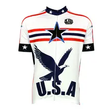 Alien Спортивная одежда для мужчин короткий рукав Велоспорт Джерси быстросохнущая велосипед/велосипед рубашка США лысый орел белая веломайка Размер XS-5XL