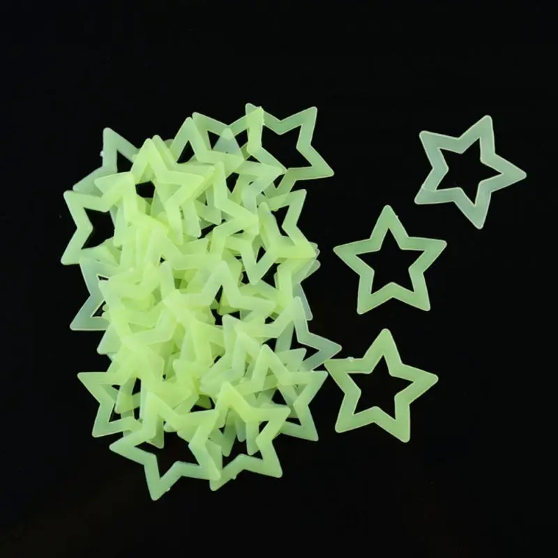 

1 Set 3D Stars Glow in The Dark Luminous on Wall Stickers for Kids Room Living Room Wall Decal Home Decoration Poster
