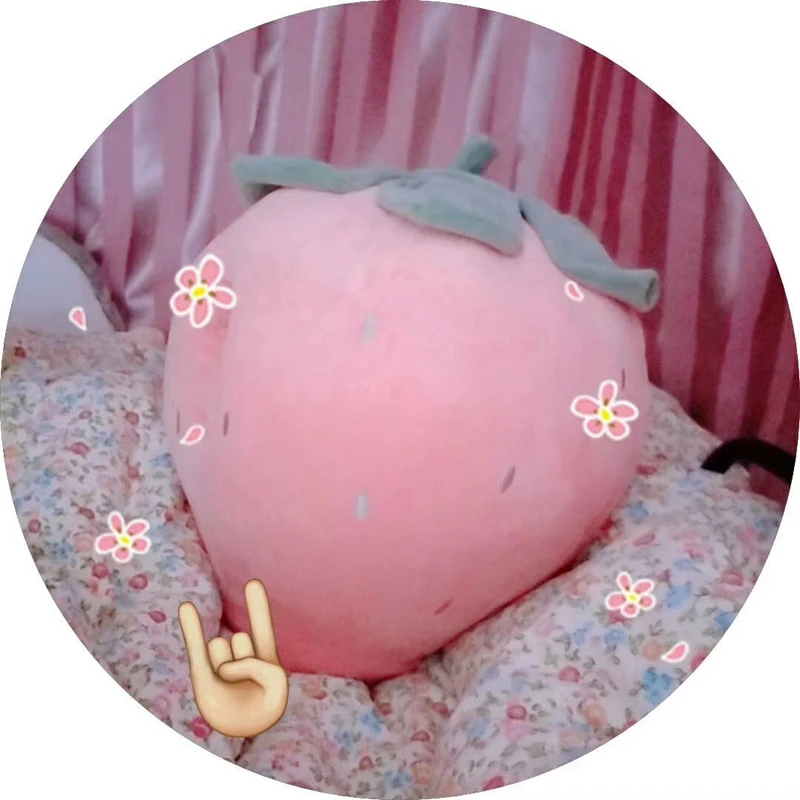 Dorimytrader kawaii soft strawberry plush pillow fruit Korean doll hand warm toy doll for girl gift decoration 20inch 50cm DY50527 (5)