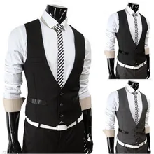 High Quality Men Vest Suit Single-breasted Formal Mens Vests Slim Fit Solid Color Mens Waistcoats Dress Vests Homme
