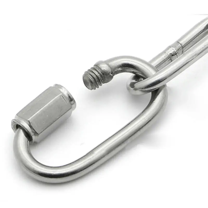 5pcs M7 Quick Screw Link Chain Fastener Hook Carabiner 304 Stainless