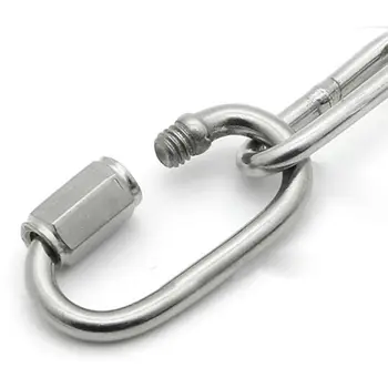 

5pcs M7 Quick screw link Chain Fastener Hook Carabiner 304 Stainless Steel Repair Hiking Camping Quick Link Lock Ring