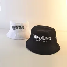 GD BIGBANG черная хлопковая повседневная мужская шляпа-Панама Женская Вышивка рыбалка, рыбак шляпа с широкими полями шапки MOANDMO хип хоп спортивные шапки