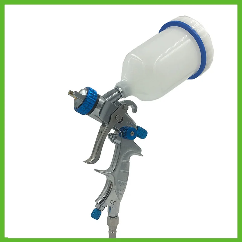 

SAT1215 air spray paint gun gravity feed stainless nozzle 1.3 1.4 1.7 high pressure air silver mirror chrome spray gun tools