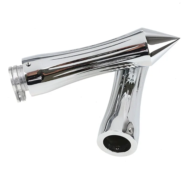 2x Universal Black/Chrome CNC Aluminum 1" 25mm Motorcycle Grips