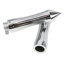 2x Universal Negro/Cromo CNC Aluminio 1 “25mm Motocicleta Apretones de Manillar Ends Apretones de Manillar de Moto de Motocross para Harley