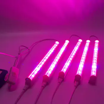 

5Pcs/Set LED T5 Plant Growth Lights Fill Purple Light Lamp Garden Greenhouses Grow Lighting US Plug