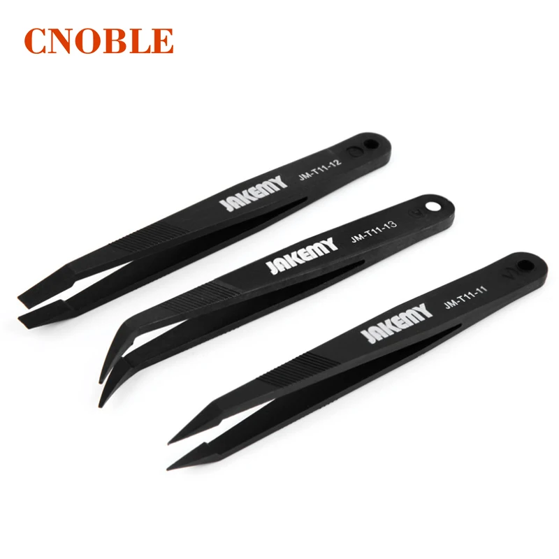 

3pcs JAKEMY JM-T11 Anti-static Tweezers Set Triad Fix Repair Tool Kit for iPhone Smartphone Tablets Electronic Components