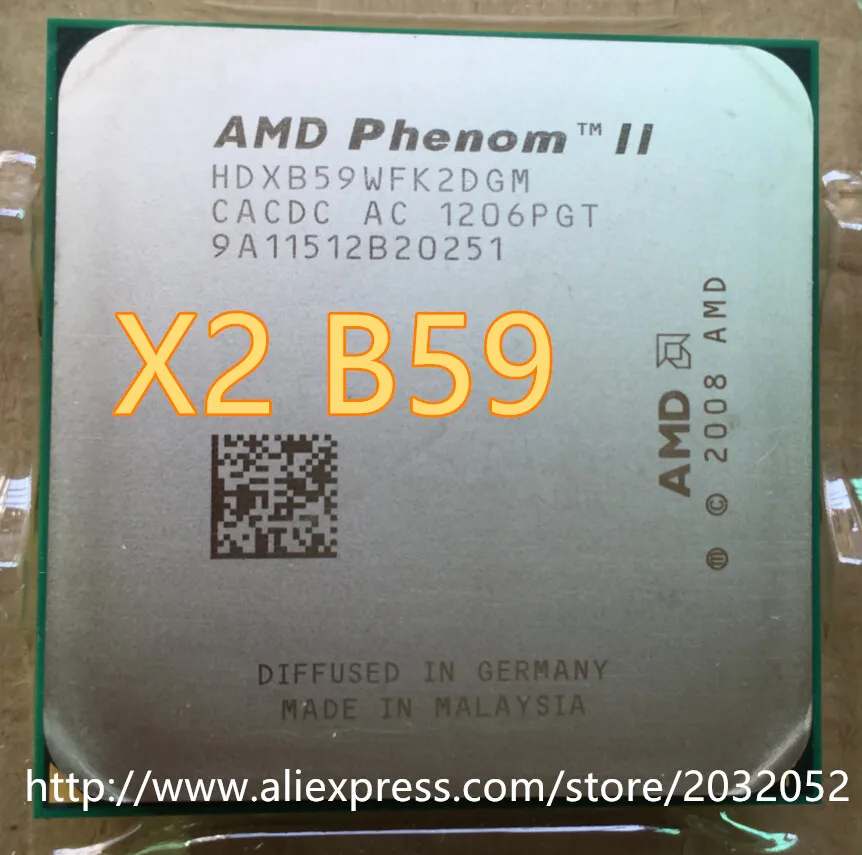 Оригинальный процессор AMD Phenom II X2 B59 CPU/6M/3 4G/AM2 +/AM3 для настольного компьютера с
