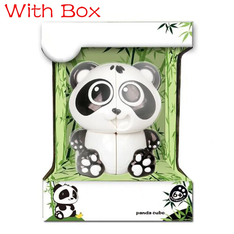 1 шт. Классические игрушки 2x2x2 ABS стикер блок высокое качество скорость панда волшебный куб обучающие и образовательные головоломки Cubo игрушки - Цвет: With box