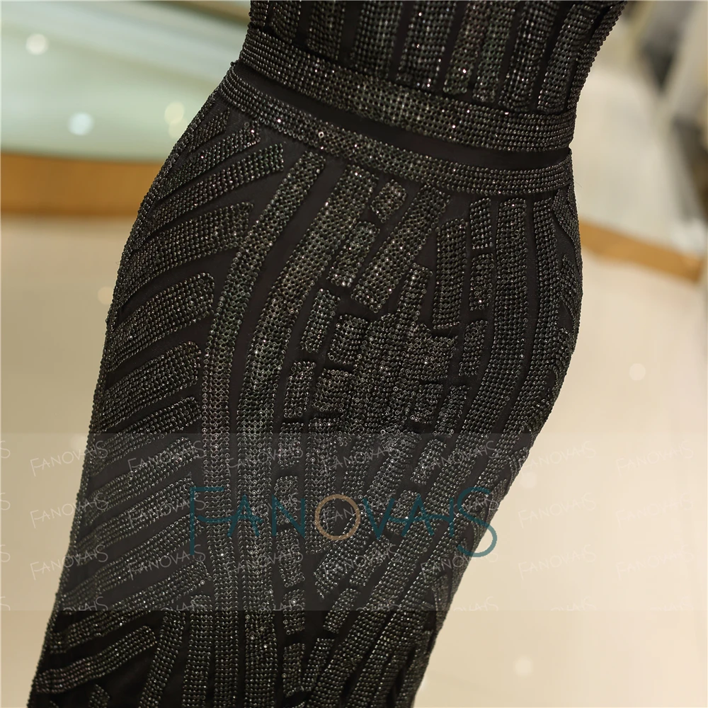 2019 Mermaid Evening Dresses Long Sweetheart Spaghetti Straps Rhinestone Beaded Black Prom Dress 2018 Robe de Soiree SQ15 2019 Mermaid Evening Dresses Long Sweetheart Spaghetti Straps Rhinestone Beaded Black Prom Dress 2018 Robe de Soiree SQ15