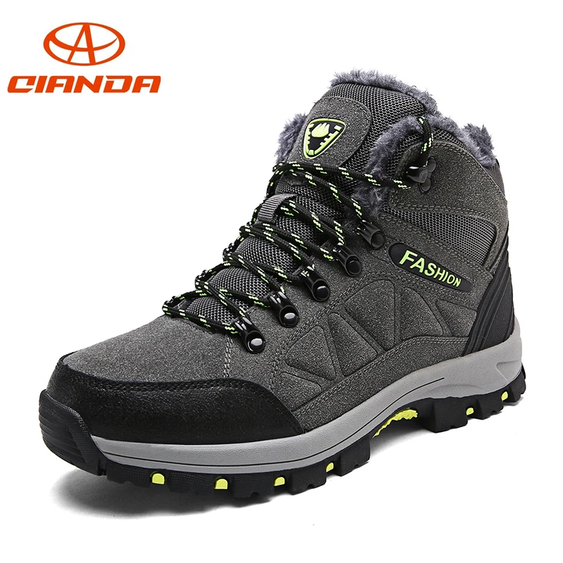 

Profession Brand Hiking Shoes Leather Trekking Boots On-slip Wear Resistant Mountain Outdoor Climbing Men Shoes Big Size US5-11