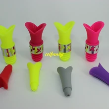 1000 шт./партия 2 в 1 комплект силиконовая насадка на винную бутылку Лилия Цветок свежее вино бутылка Пробка красная пробка для бутылки вина пробки кухонные барные инструменты