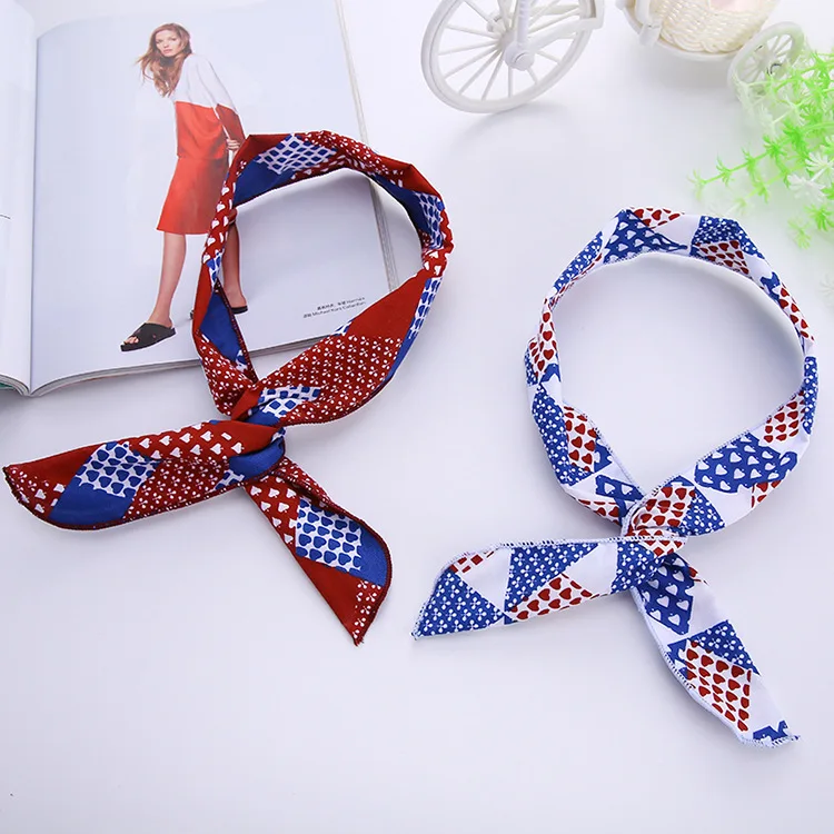 Fashion Women fabric DIY Ties Band Hairbands Headbands for Women Girls Hair Accessories Multi-colors Print Headwear (3)
