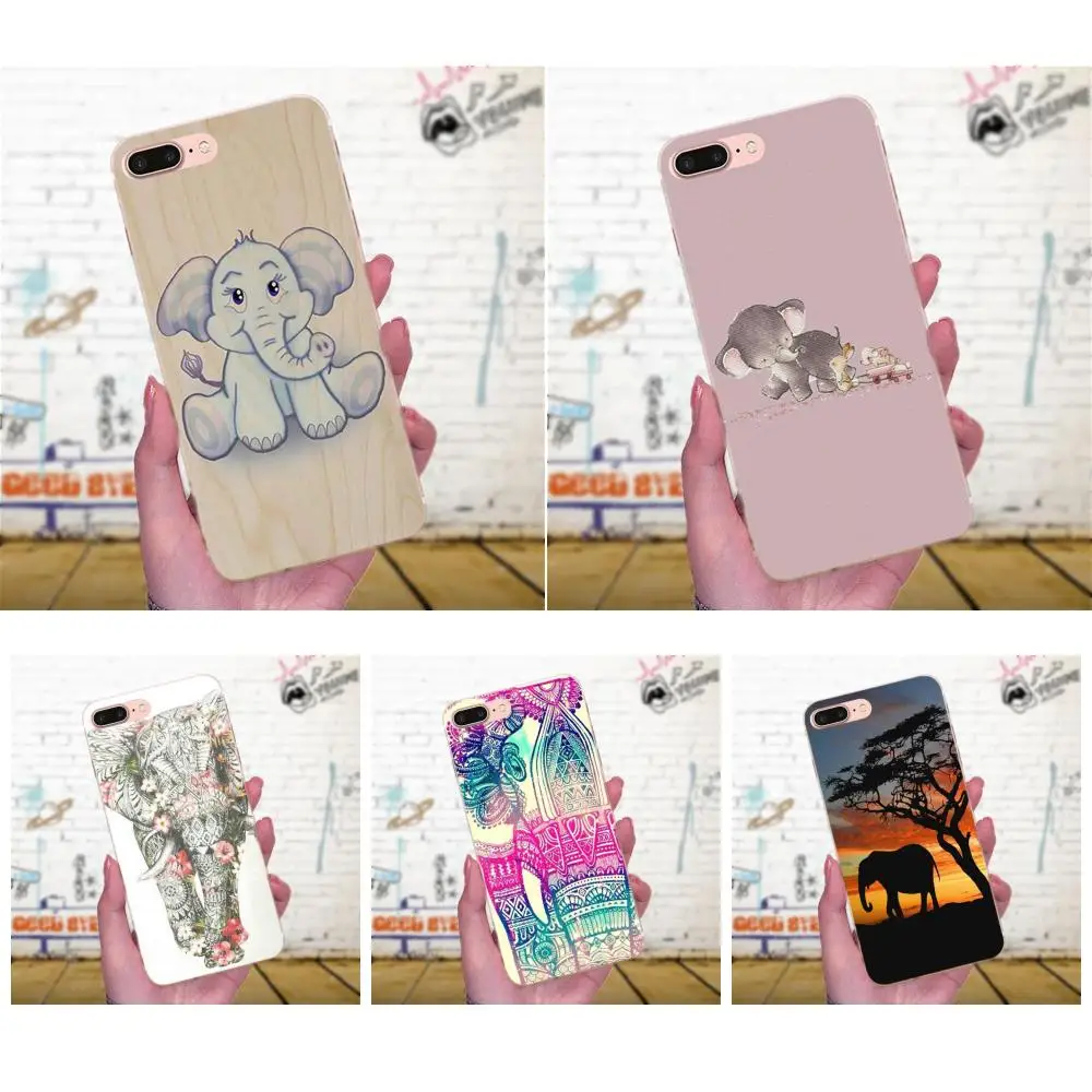 Мягкий чехол из ТПУ с милым Рисунком Слона для Xiaomi Redmi Note 2 3 3S 4 4A 4X 5 5A 6 6A Pro