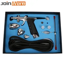 Воздушная щетка двойного действия триггер стиль гравитационный Тип подачи Аэрограф пистолет живопись для лица тела татуировки инструмент 0,3 мм/0,5 мм/0,8 мм иглы