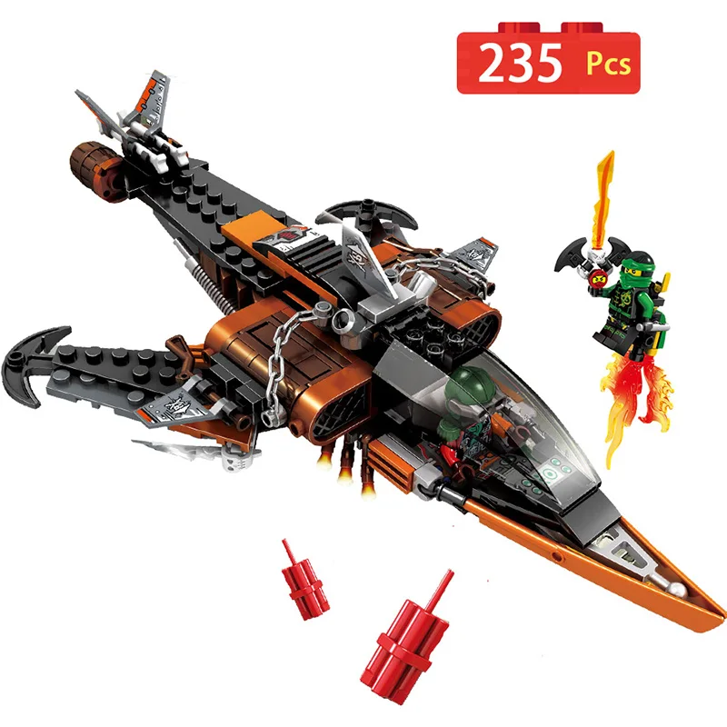 

Ninjagoed Jet Aotumated Aircraft Model Bricks Compatible With LegoINGLYS Anime Action figures Building Blocks Toys For Children