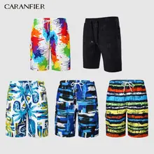 CARANFIER популярные мужские шорты с принтом быстросохнущие пляжные шорты для серфинга Бермуды для пляжа одежда цветочные короткие мужские пляжные шорты
