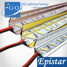 7020 бар U/V Groove свет 72leds/M Светодиодные Жесткая Газа DC 12 В бар ювелирные изделия лампы(вместо 5630 Светодиодные трубки жесткий) светодиодные ленты