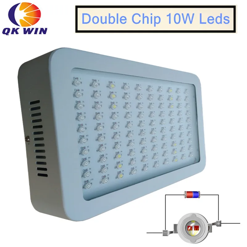 

France Warehouse drop shipping Qkwin 1000W LED Grow Light with double chip 10W Full Spectrum LED Grow Light