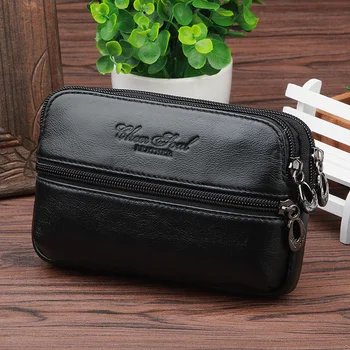 

CHEER SOUL Genuine Leather Men Bag Multi-pocket Mobile Phone Bag Fashion Classic Real Cowhide Mountaineering Travel Waist Bags