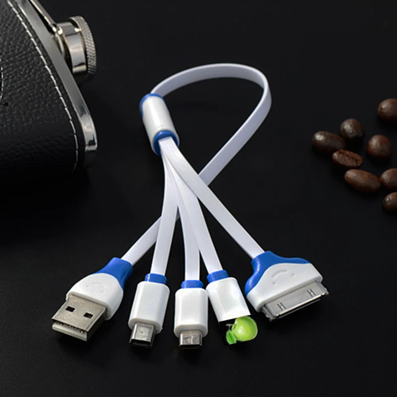 

4 in 1 USB Cable for iPhone 4 5 6 7 8 X Fast Charging Cable Micro USB mini Cable for Samsung Galaxy S9 S8 for usb charge