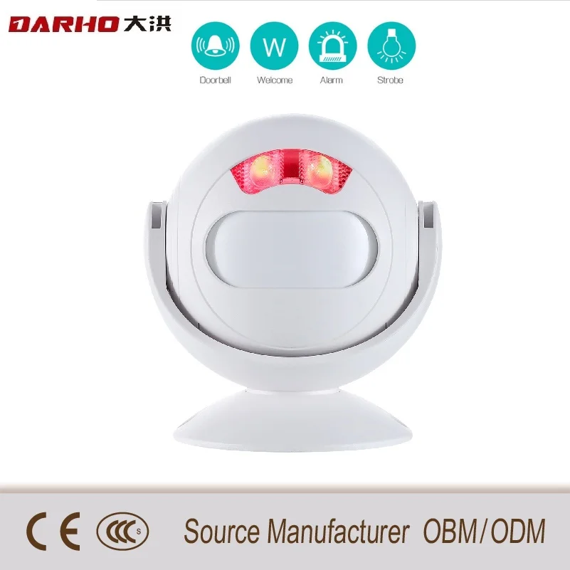 

Darho Rechargeable Large Volume Multi-function Shop Store Welcom Chime Doorbell Wireless Infrared Motion Detector Alarm Doobell