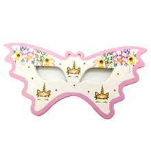 Happy Birthday Events Party Girls Kids Favors Wedding Eye Cover Unicorn Theme Decoration Baby Shower Paperboard Masks 10PCS/PACK