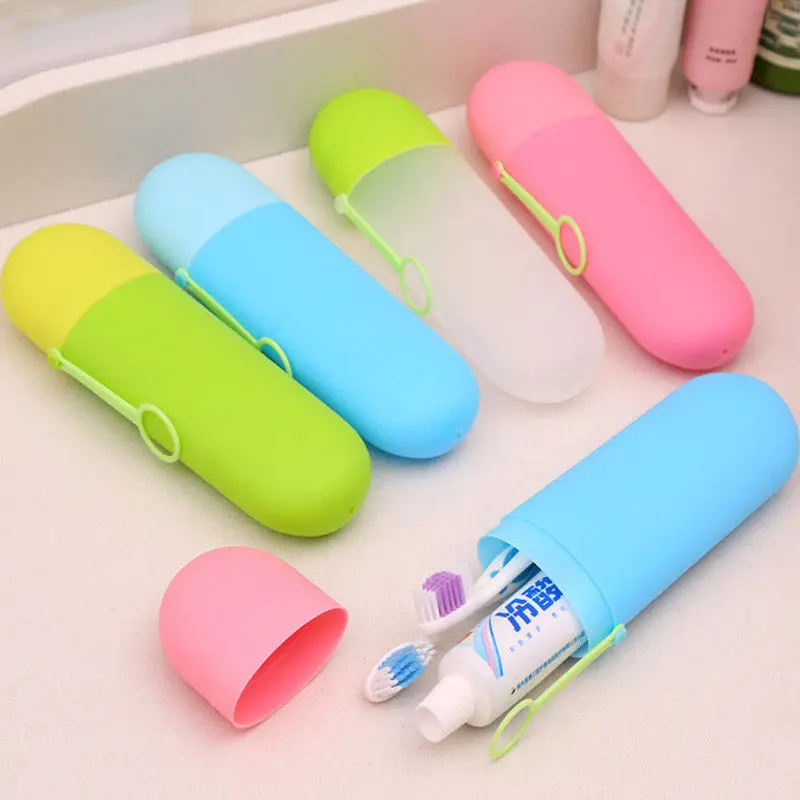 

1 piece Portable Travel Toothpaste Toothbrush Holder Cap Case Household Storage Cup Toothbrushes Holder Bathroom Accessories