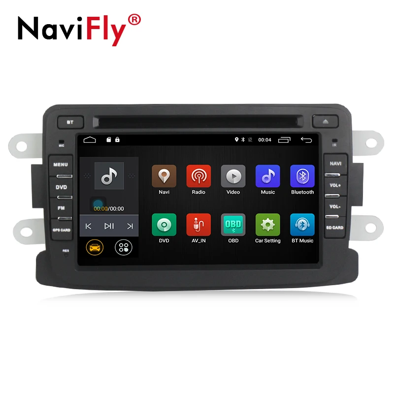 Perfect Navifly 1024*600 Quad Core Android 7.1 2G RAM 7inch Car DVD GPS Navi Radio vedio Player For Dacia/Duster/Logan/Sandero 2
