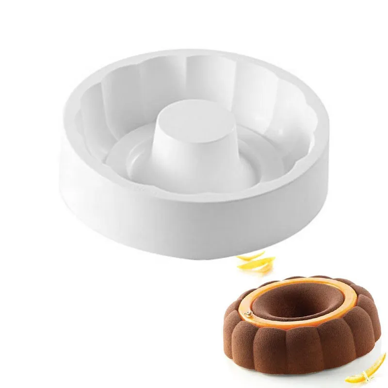 

1PCS SiliconeRound Paradise Molds Mold Cake Decorating Tools For Pans Baking Brownie Chiffon Sponge Cakes Bakeware Pan