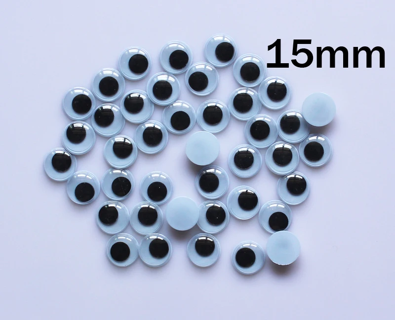 Wholesale 15mm 2000pcs Googly Eye Wiggle Doll Toy Eyes Movable Eye Plastic Eyes