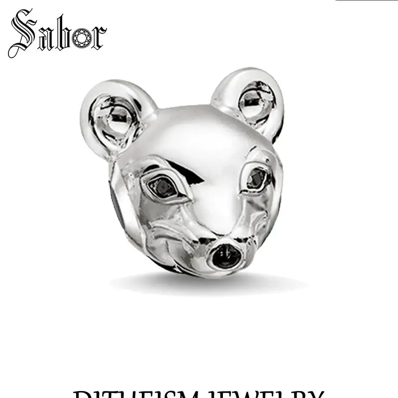 

mens DIY Beads Mouse Charm 2019 New Fashion Silver Jewelry Cute Gift Women Girl Fit Bracelets Necklace Choker female